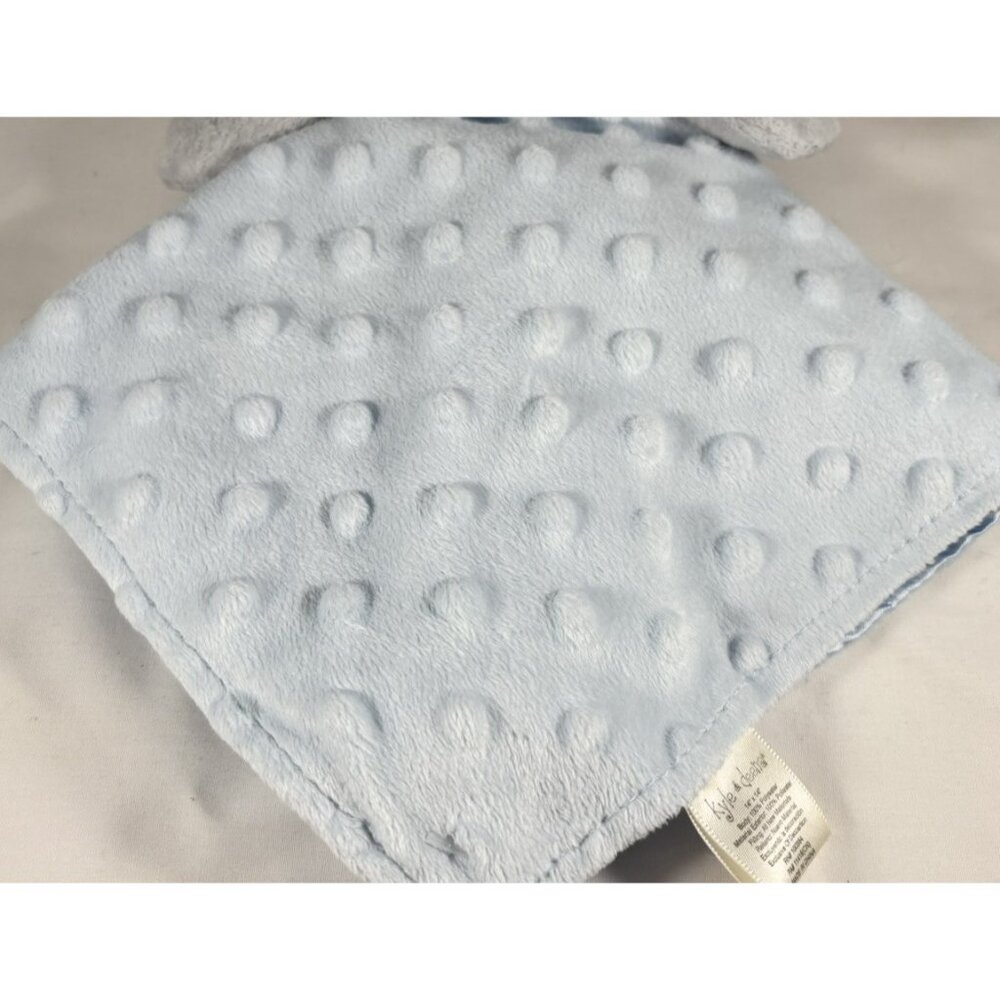 Kyle & Deena Puppy Plush Baby Security Lovey Blanket Blue Minky Dot 14x14 - Picture 3 of 6
